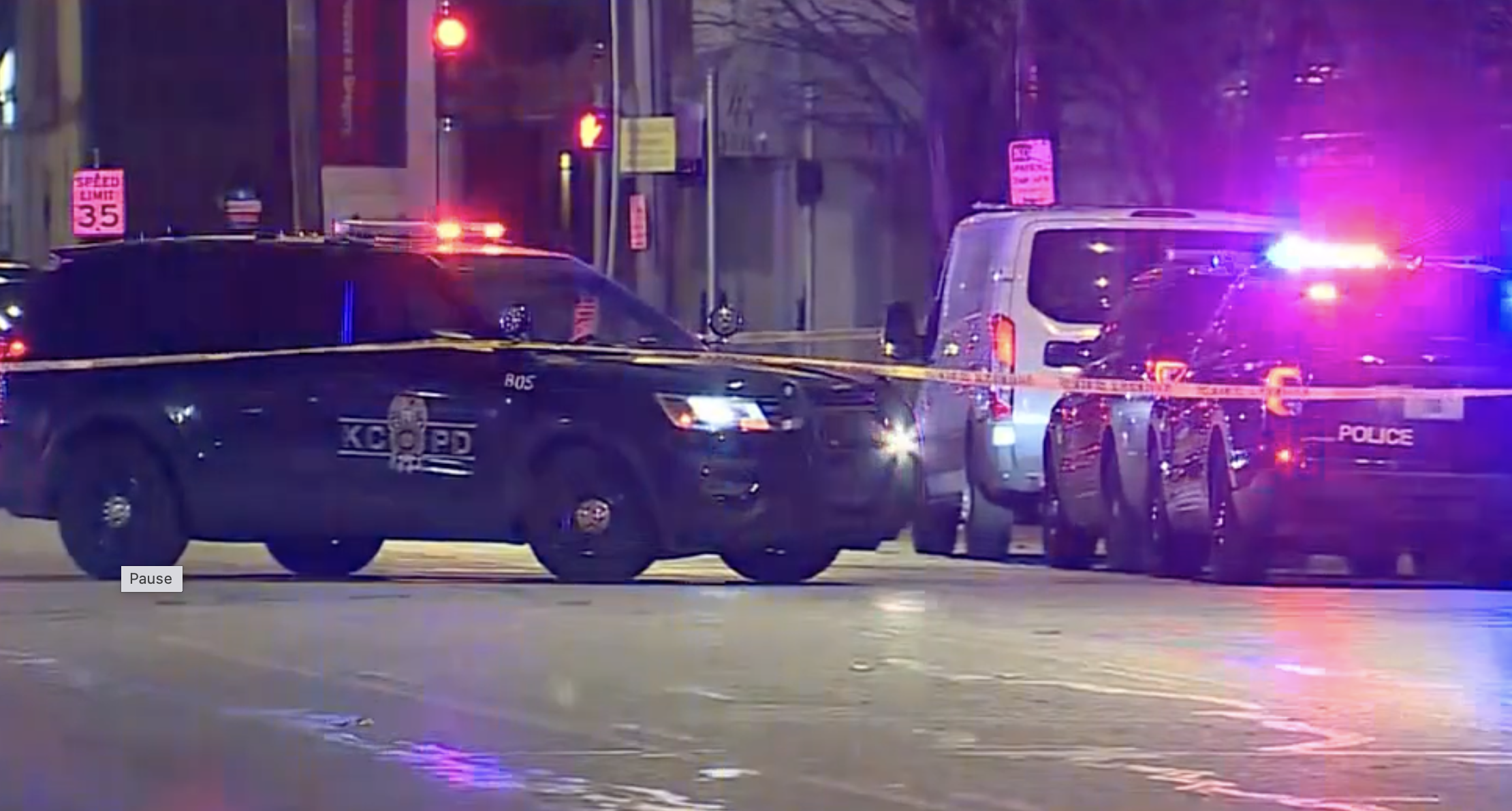 Police on the scene of the investigation Tuesday evening&nbsp; -photo courtesy KMBC