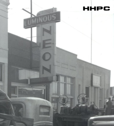Luminous Neon - 21 W. 2nd - c. 1945. Courtesy of the Conard-Harmon Collection.