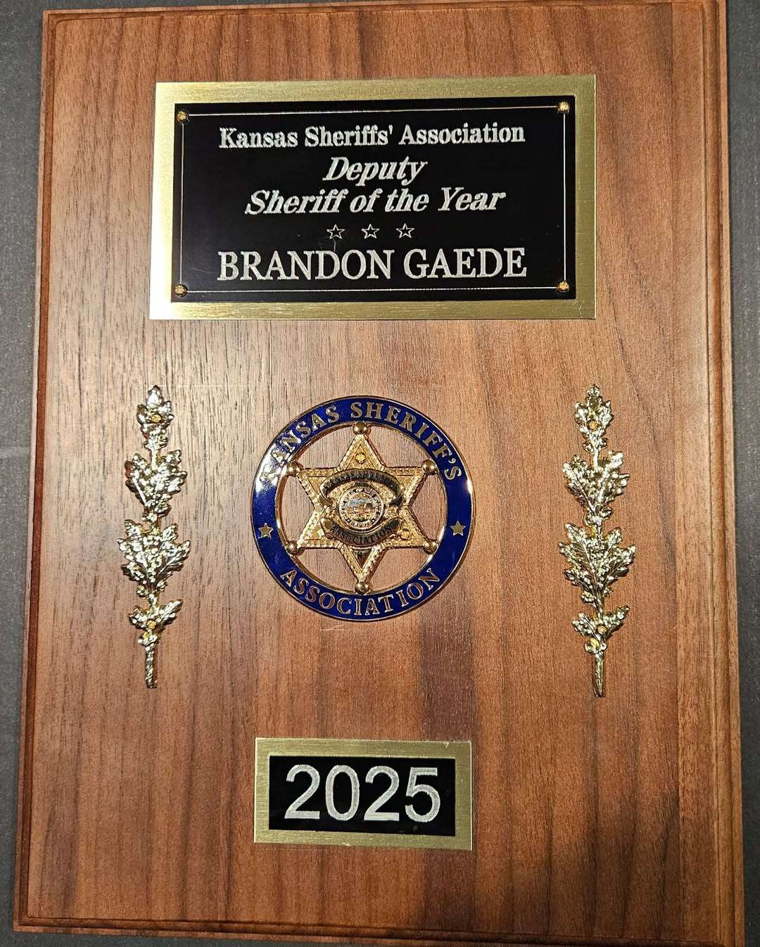 A photo of his plaque was shared on a memorial page dedicated to Gaede on Facebook.