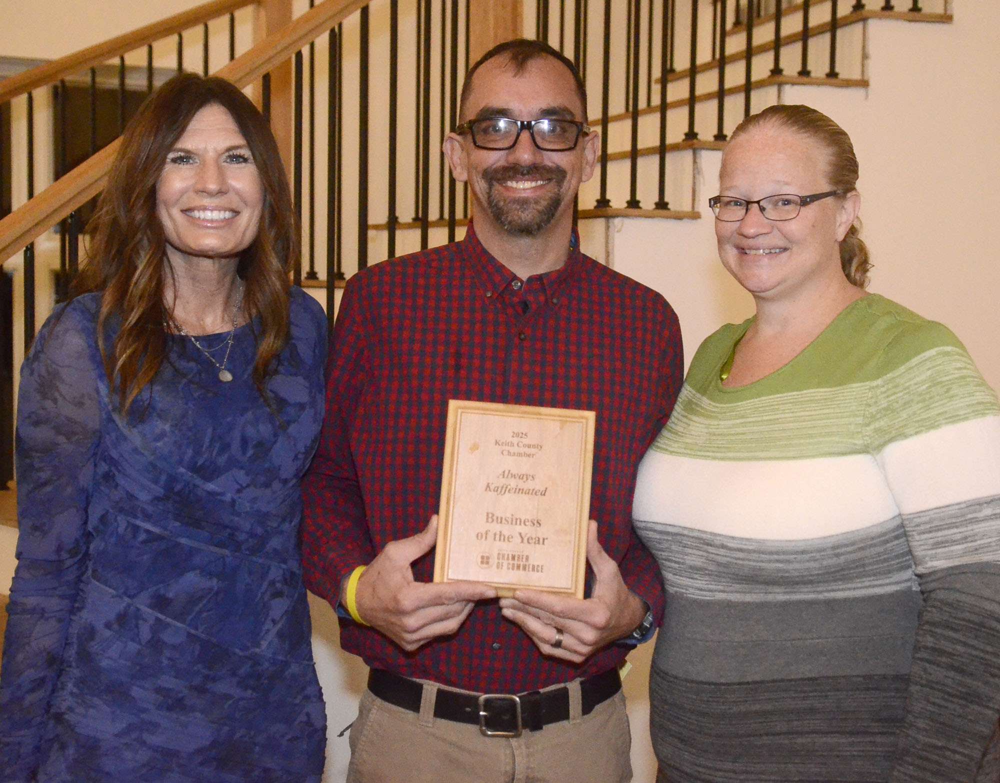 Keith County Chamber Awards 2025 Buisness of the Year awarded to Always Kaffeinated. (Photo&nbsp;Jeff Headley)