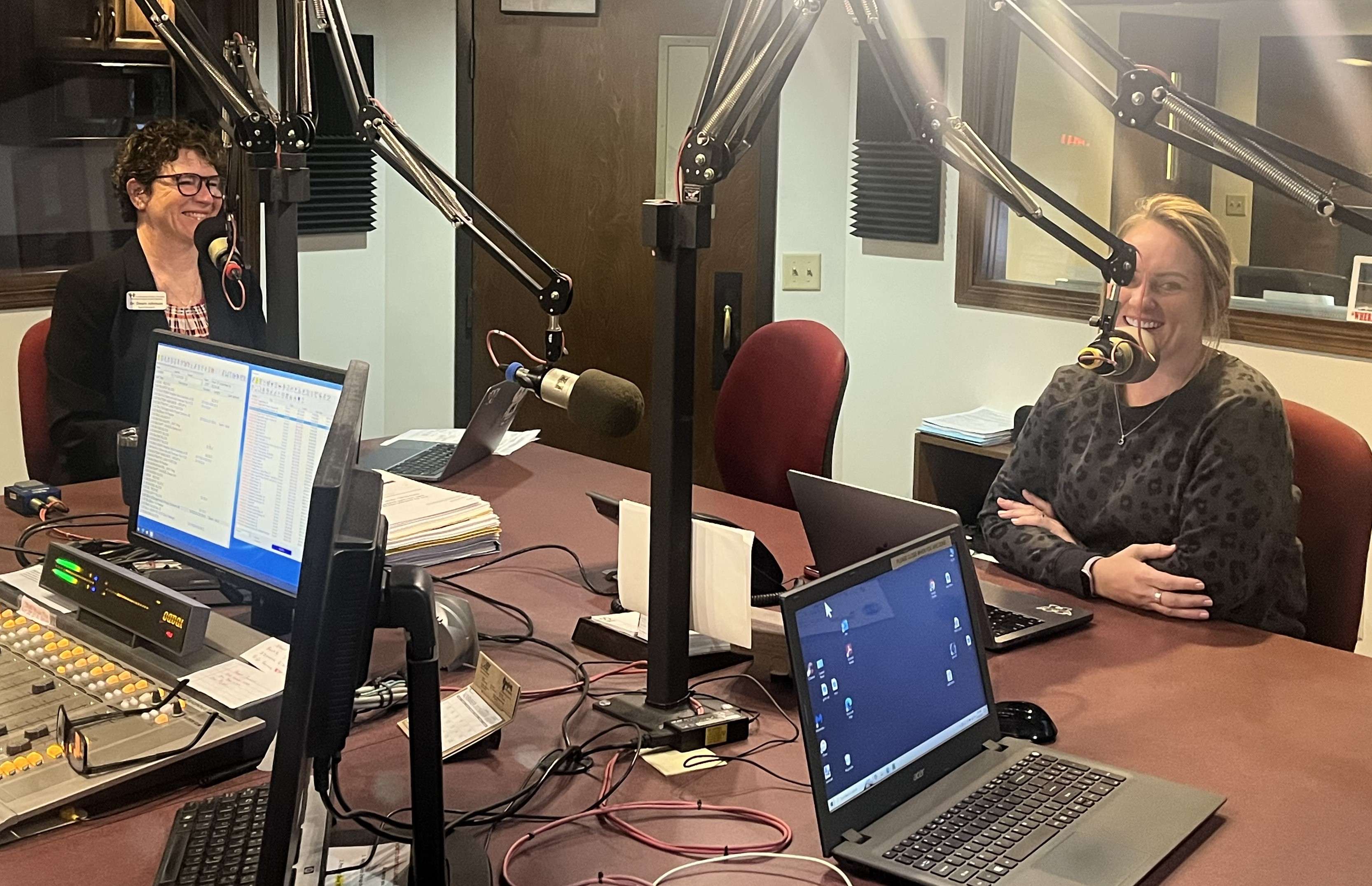 Dr. Dawn Johnson, USD 308 Superintendent and Stacy Goss 