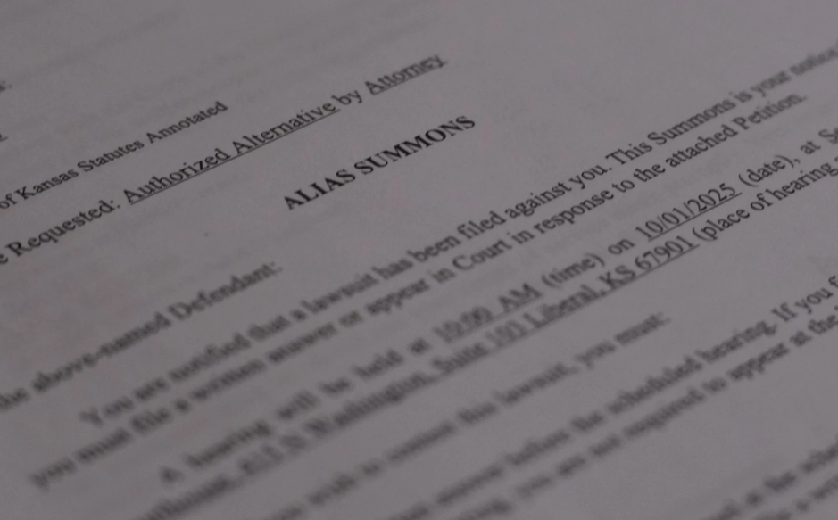 Court summons like these are served to people who cannot pay their medical bills. Photo by Calen Moore/Kansas News Service