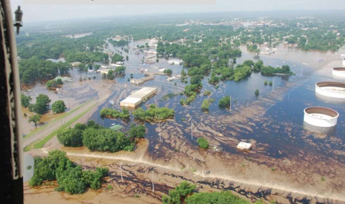 Flooding in Coffeyville in 2007. Photo by National Weather Service