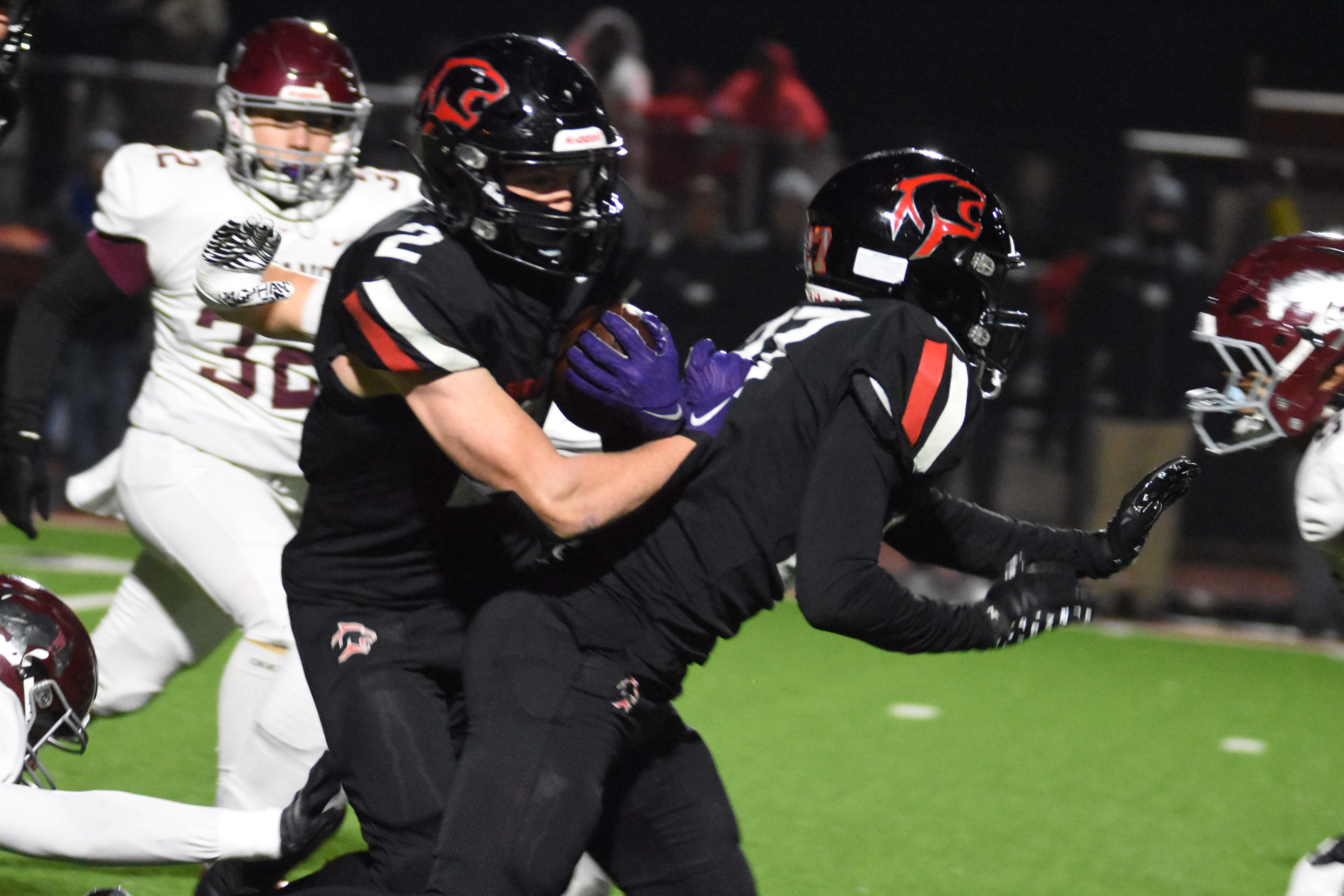 Panther junior Cooper Ohnmacht caught a pair of touchdown passes Friday night, including one in the final 30 seconds, but Salina Central was still able to end Great Bend's unbeaten season in 30-28 fashion to advance to next Friday's Class 5A state championship game.