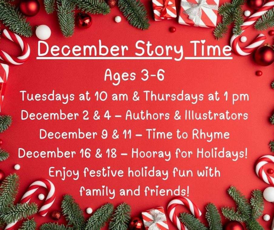 December Story Time (courtesy Alliance Public Library)
