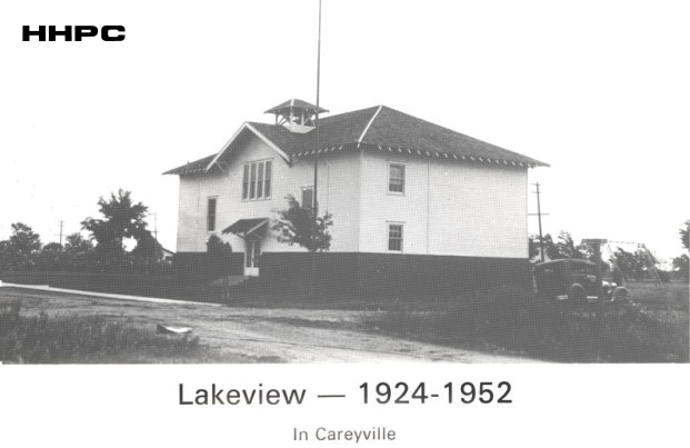 Grandview School - Original School - Lakeview Elementary School - 330 S. Charles St. (in Careyville) (Grandview School - Moved in 1923). Courtesy of the Conard-Harmon Collection.