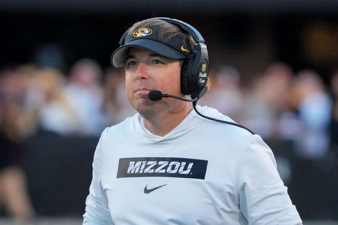 Missouri head football coach Eliah Drinkwitz has been extended by the university, signing a new six year contract/ Courtesy photo from X