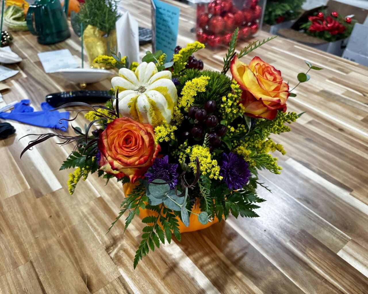 An arrangement of flowers from&nbsp;Paradise Flats Gifts &amp; Florals in Plainville. Photo by Tony Guerrero/Hays Post