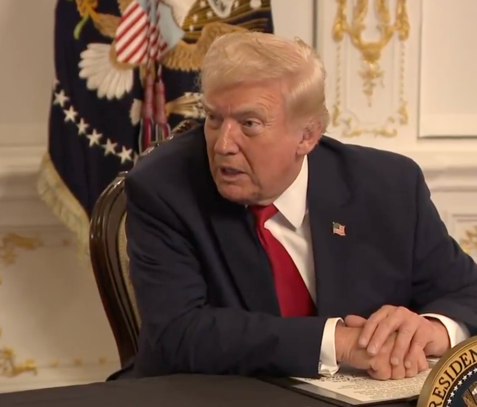 File photo- President Trump spoke to reporters Nov. 24- White House