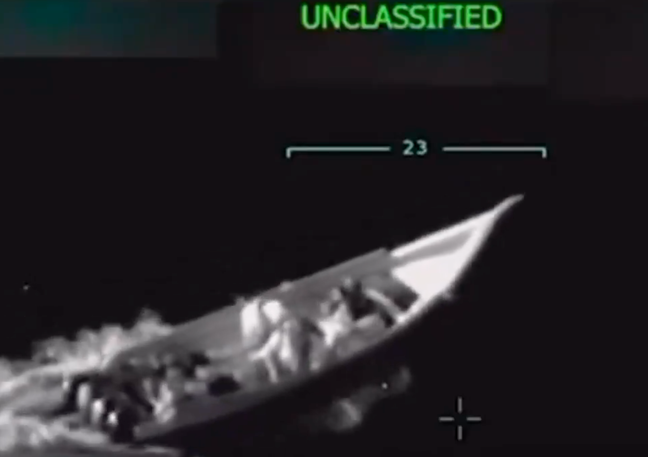U.S. attack on an alleged drug boat Sept. 2-image from Department of War