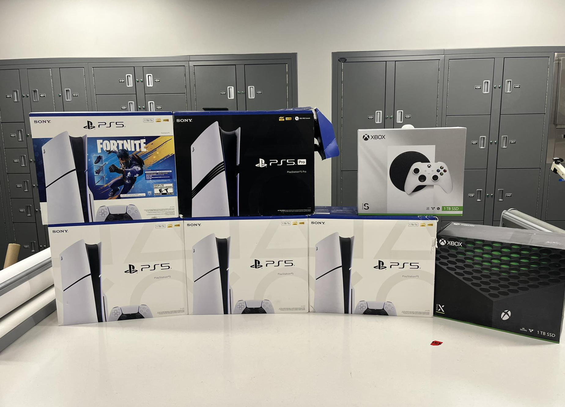 Photo of the recovered gaming equipment- Lawrence Police