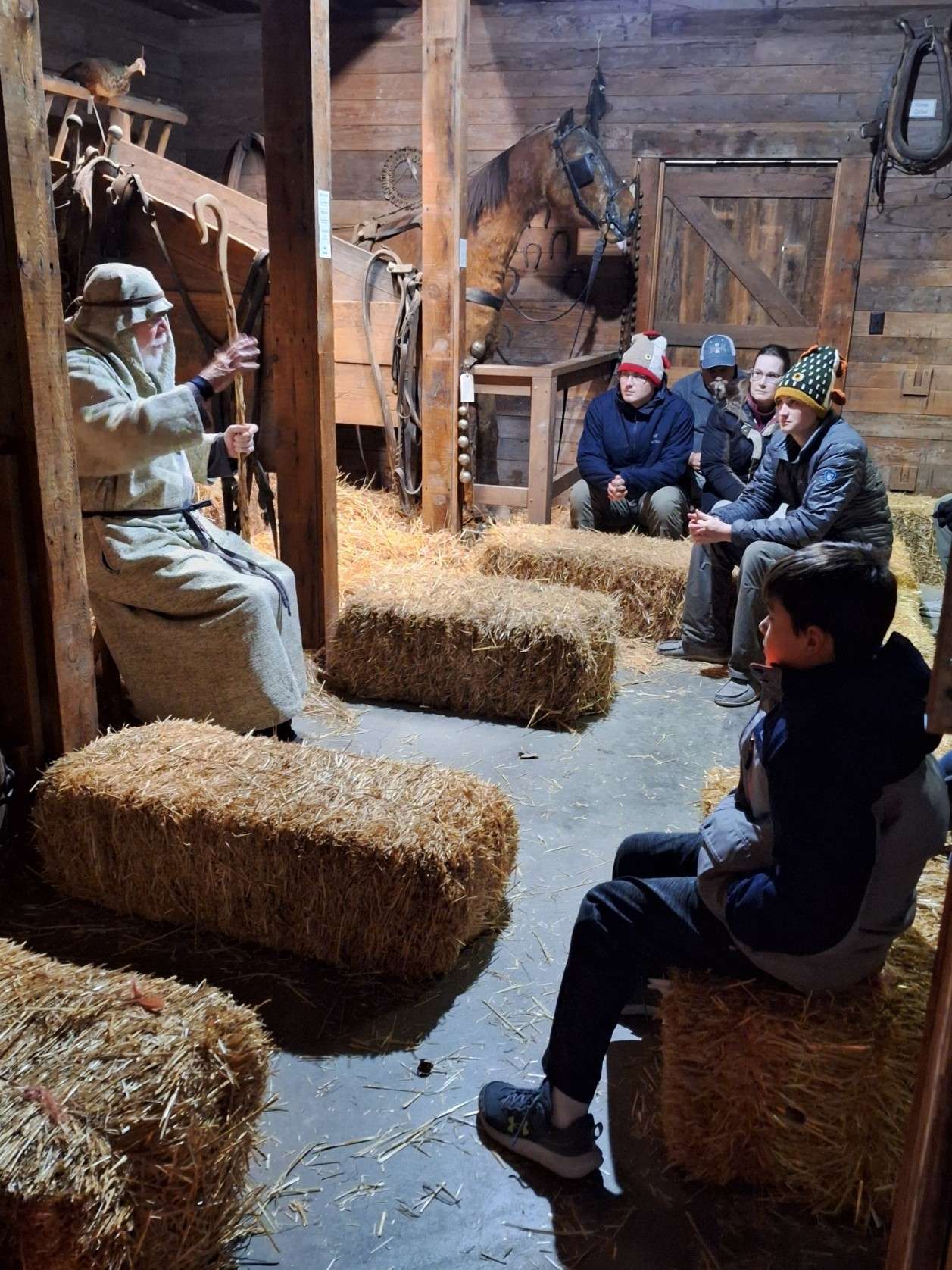 Shepherd Story of Christmas during Heritage Christmas at Lindsborg Museum. Courtesy of Lindsborg <i>Old Mill & Swedish Heritage Museum</i>