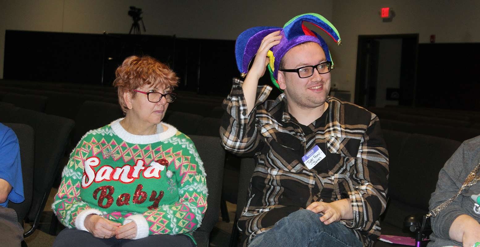 A Center Stage Theater Camp participant pretends to be a jester during a Pass the Hat game this week at Celebration Community Church. The camp will culminate with a free public performance at 7 p.m. Saturday at the church. Photo by Cristina Janney/Hays Post