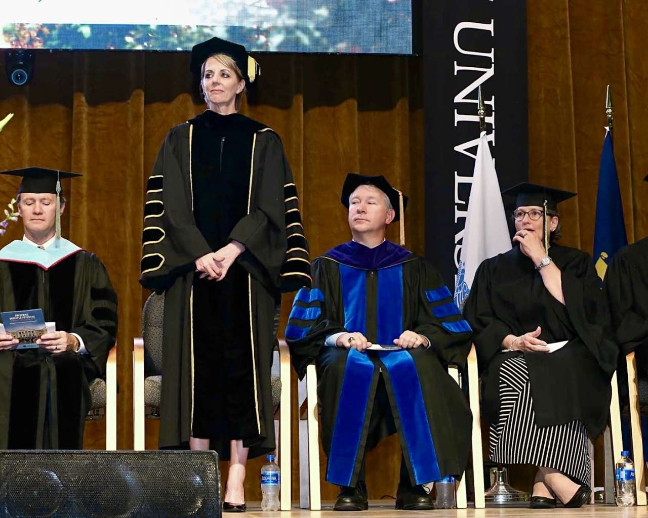 Fort Hays State University President Tisa Mason on her inauguration day in 2018 at Gross Memorial Coliseum. Courtesy photo