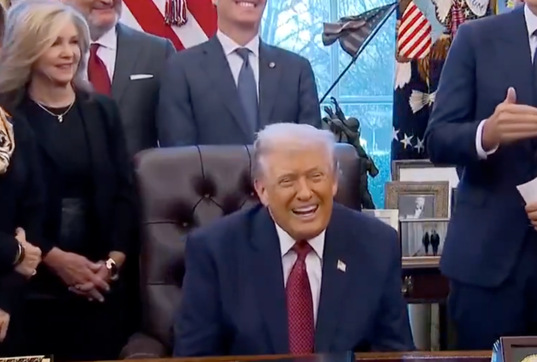 &nbsp;President Trump in the Oval Office last week -File image from White House video