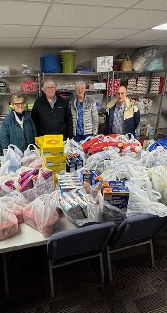 Donations from&nbsp;Hays First United Methodist Church for First Call for Help. Courtesy photo