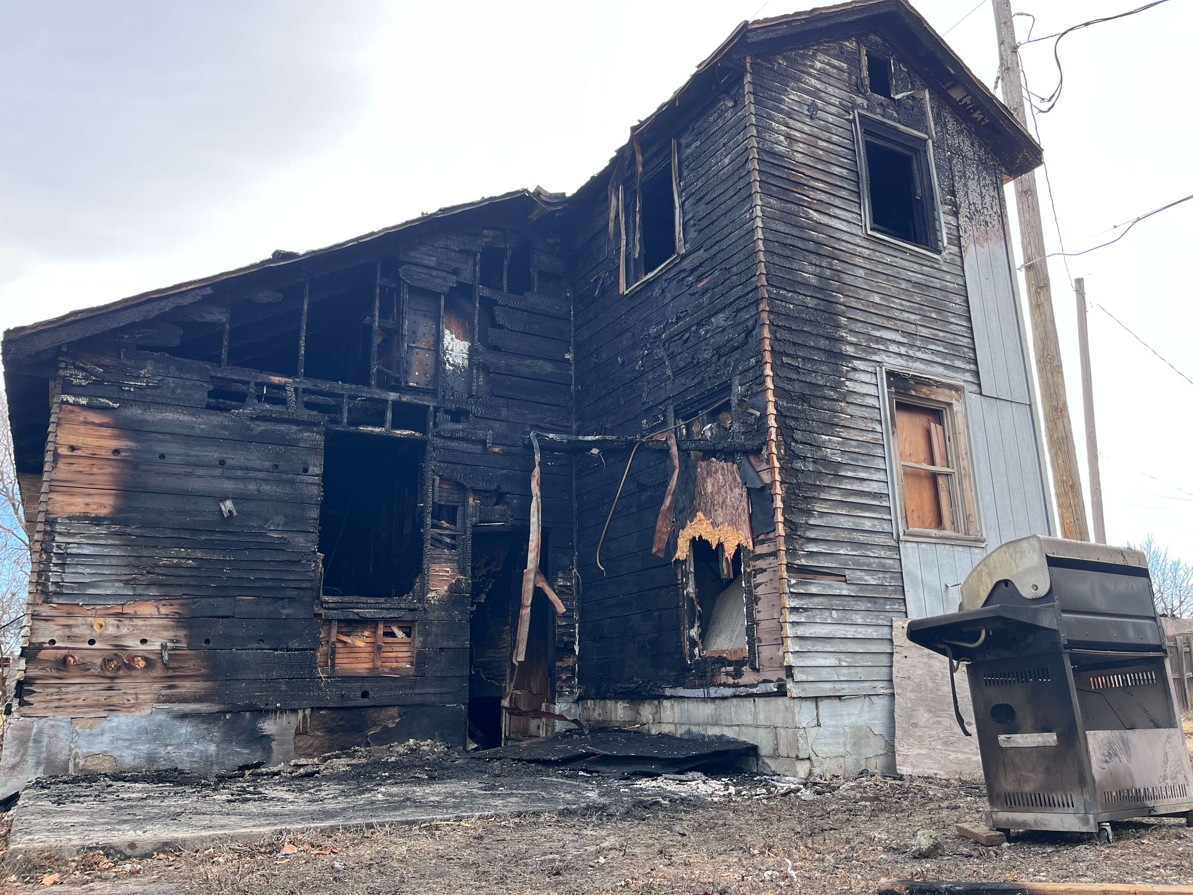 Post fire damage of home in the 200 block of S. College. Photo by Nicolas Fierro