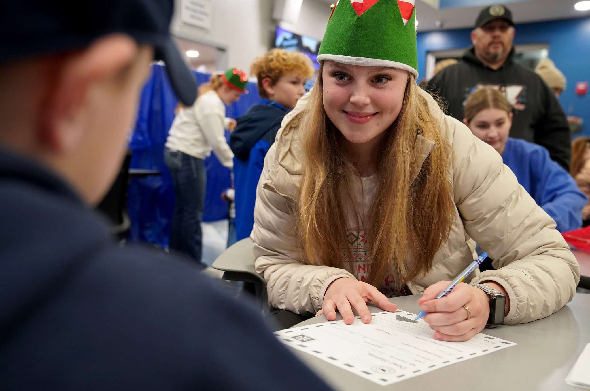 Kids were invited to write letters to Santa, which will be mailed off to the North Pole. Santa is expected to write back. (Courtesy NPCC)