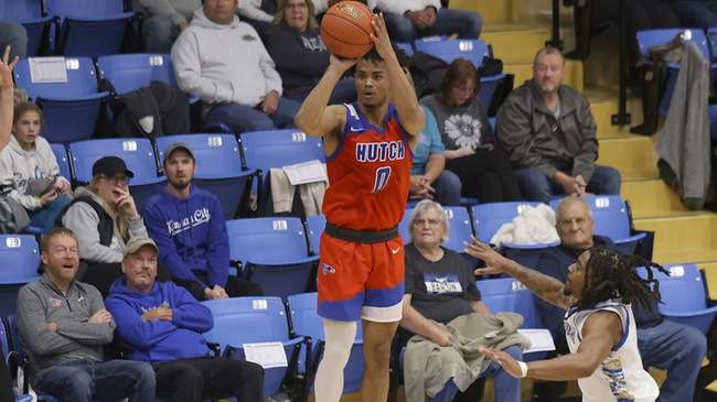 Sophomore Lolo Rudolph and the Blue Dragon men's basketball team play the 21st-ranked Cowley Tigers at 3 p.m. Saturday at the Sports Arena. (Billy Watson/Blue Dragon Sports Information)