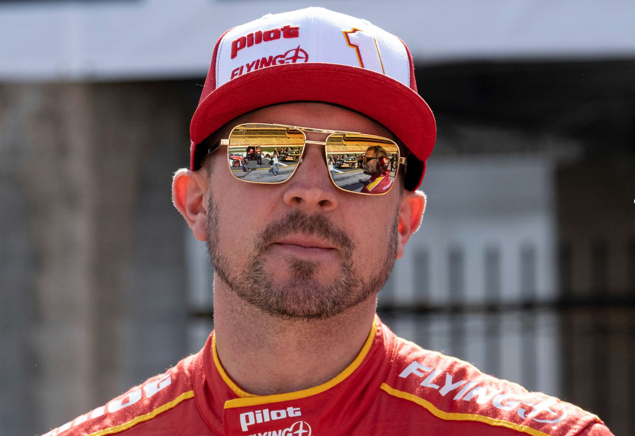 FILE - NASCAR Xfinity Series driver Michael Annett before the Alsco Uniforms 300 race at Charlotte Motor Speedway on May 29, 2021 in Charlotte, NC. (AP Photo/Ben Gray, File)