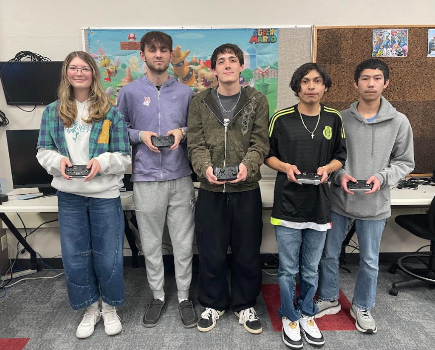 Pictured, from left: Dilana Goodenough, Jacob Parks, Logan Urban, Christian Barron, and Santiago Velasco.