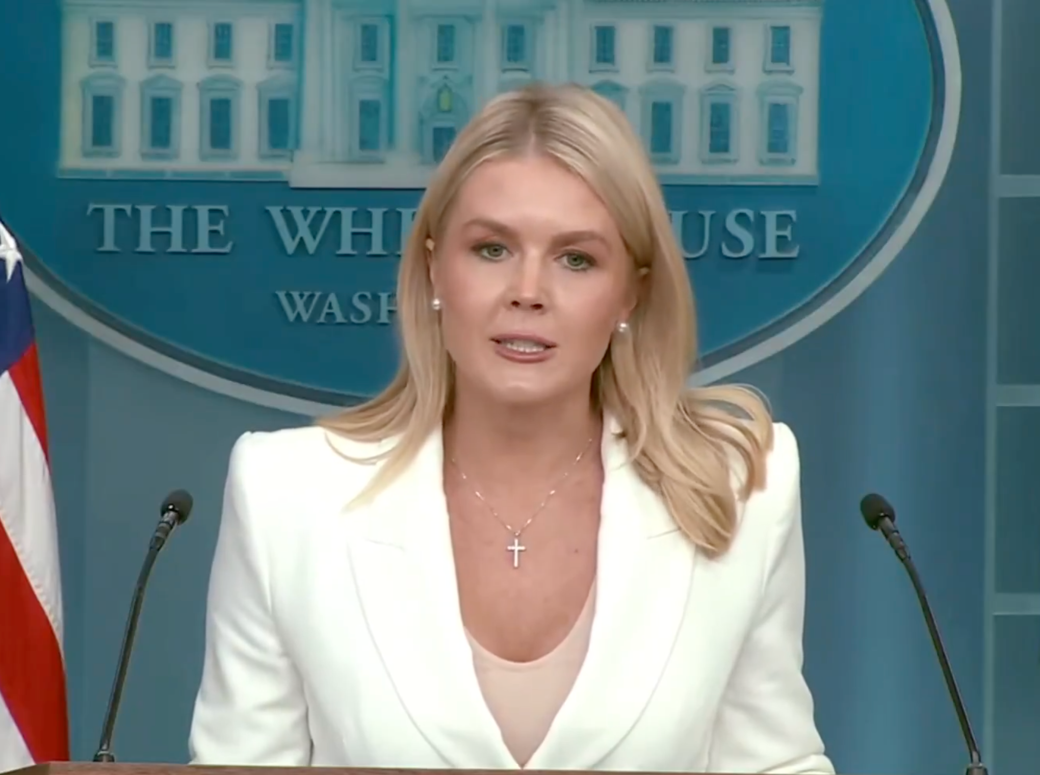 File image White House press secretary Karoline Leavitt- from White House video