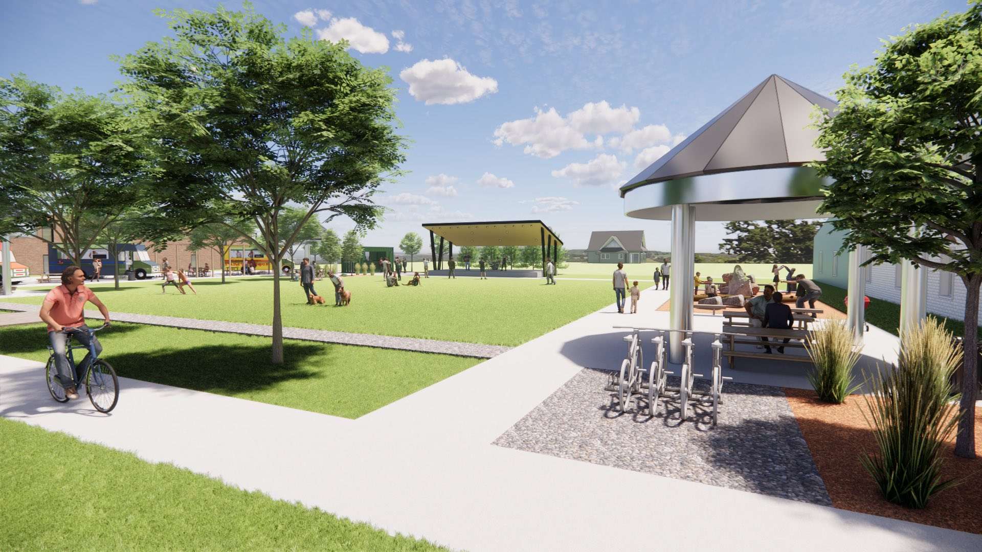 A rendering of The Yard in downtown Plainville. Courtesy photo