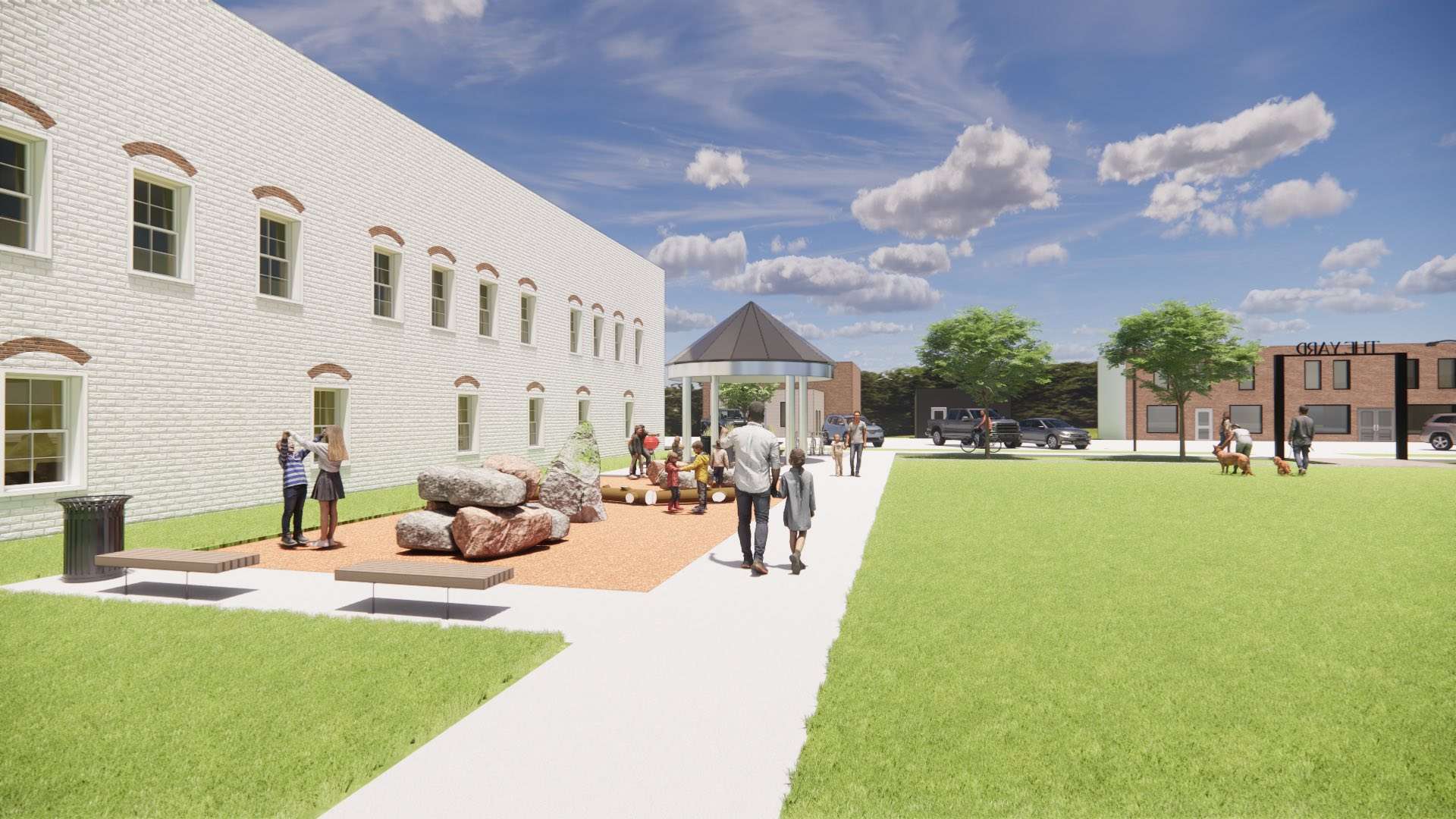 The play area of The Yard in downtown Plainville. Courtesy photo