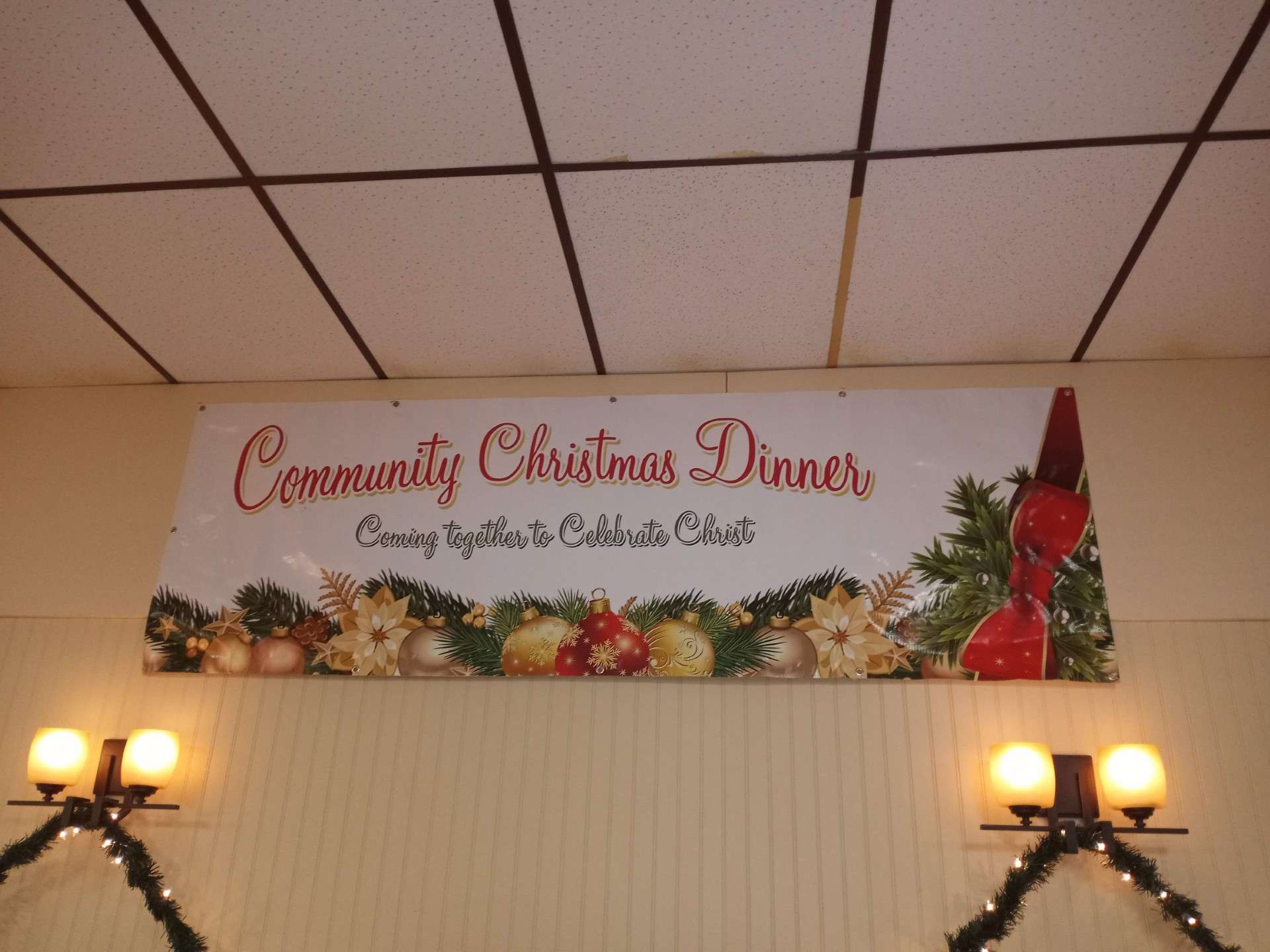 Community Christmas Dinner banner. Courtesy photo