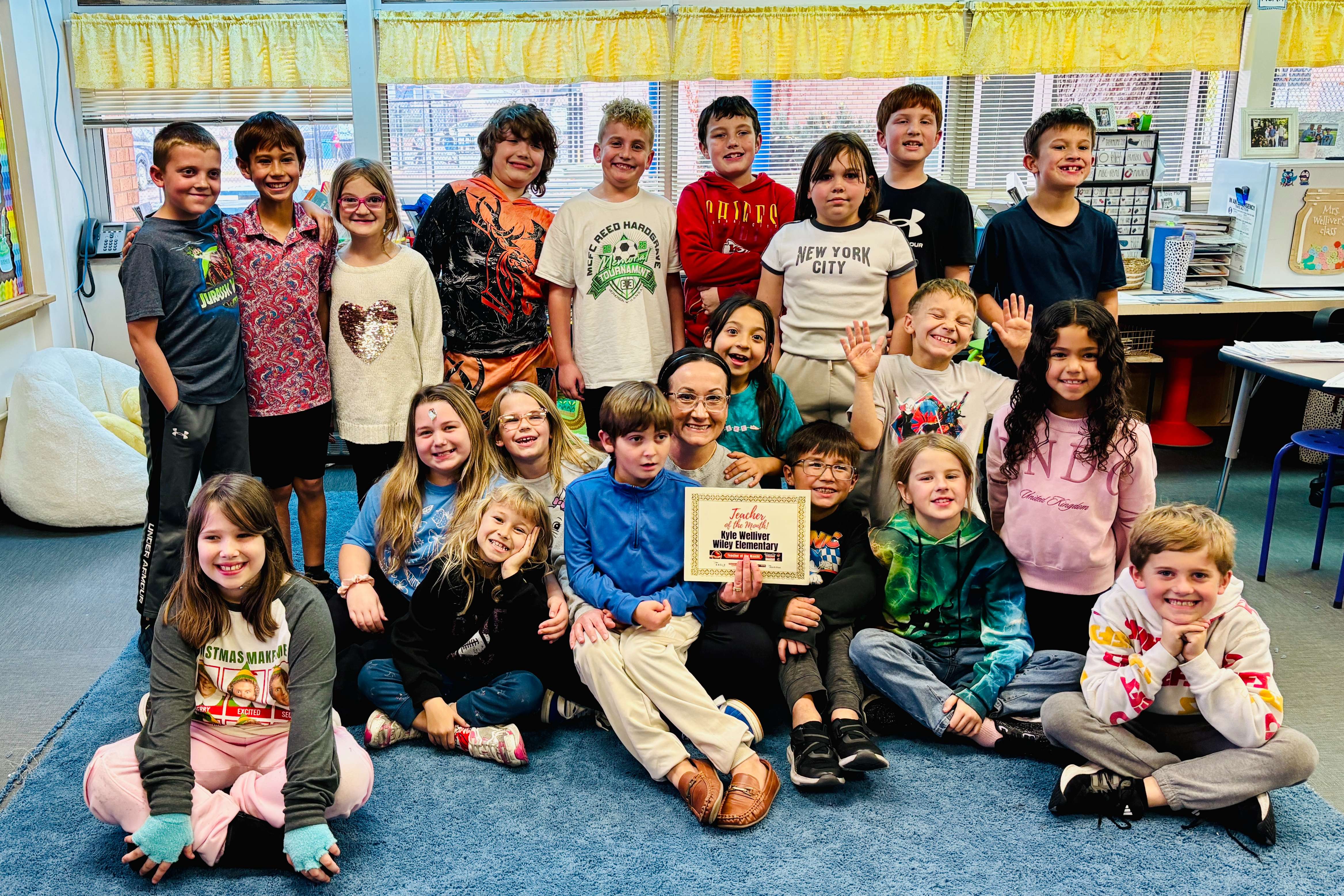 Kyle Welliver, a third grade teacher at Wiley Elementary School in Hutchinson was named the Allen Samuels Chrysler Dodge Jeep Ram Teacher of the Month for November.