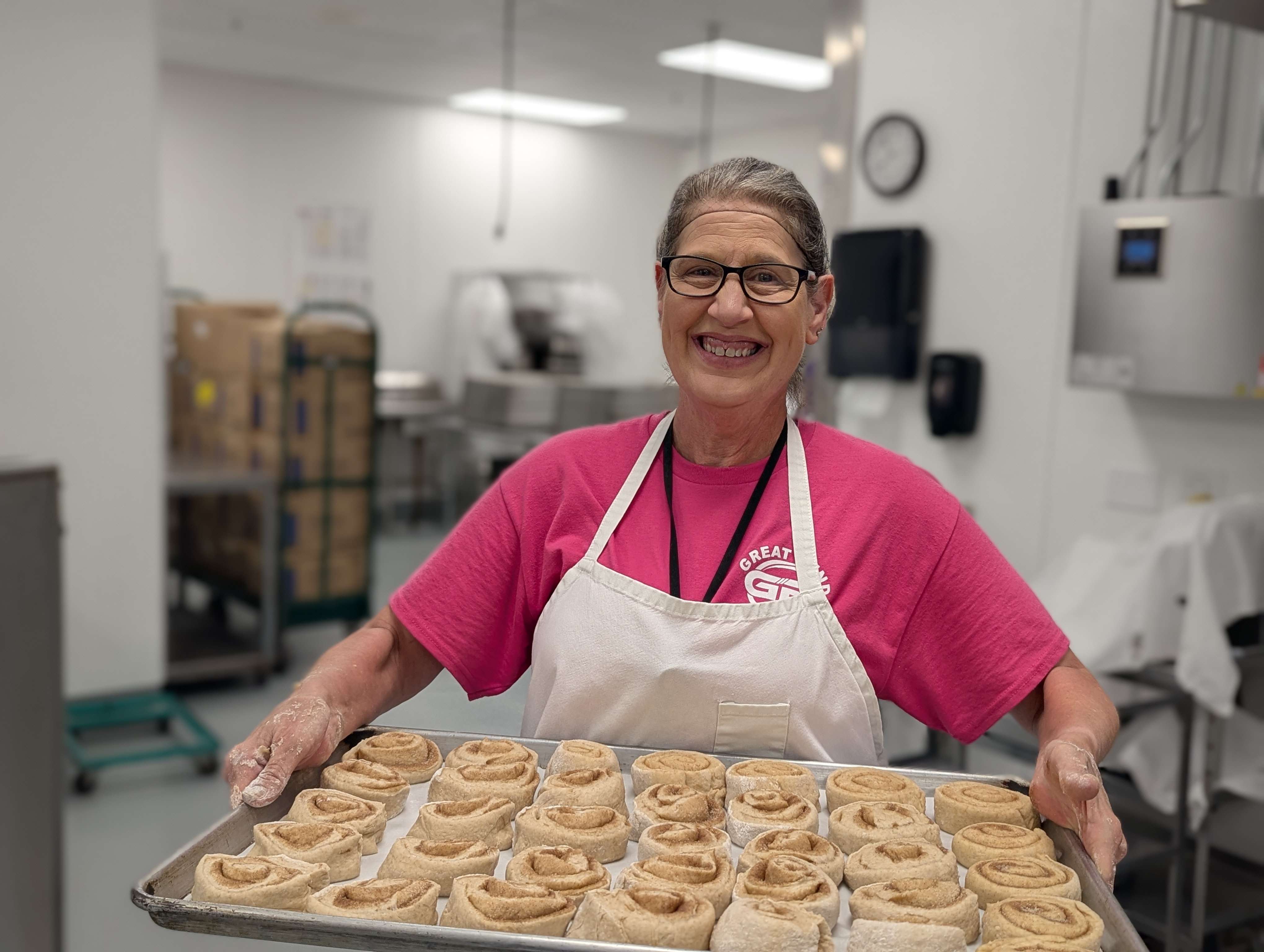 Crunchy Munchy Chili Day: USD 428 Central Kitchen Staff members worked diligently on December 3 to prepare a district-wide favorite lunch – crunchy munchy chili. The meal features locally sourced Golden Belt Beef, paired with handmade cinnamon rolls crafted with flour from Hudson Cream, and served alongside fresh Highland Dairy milk.