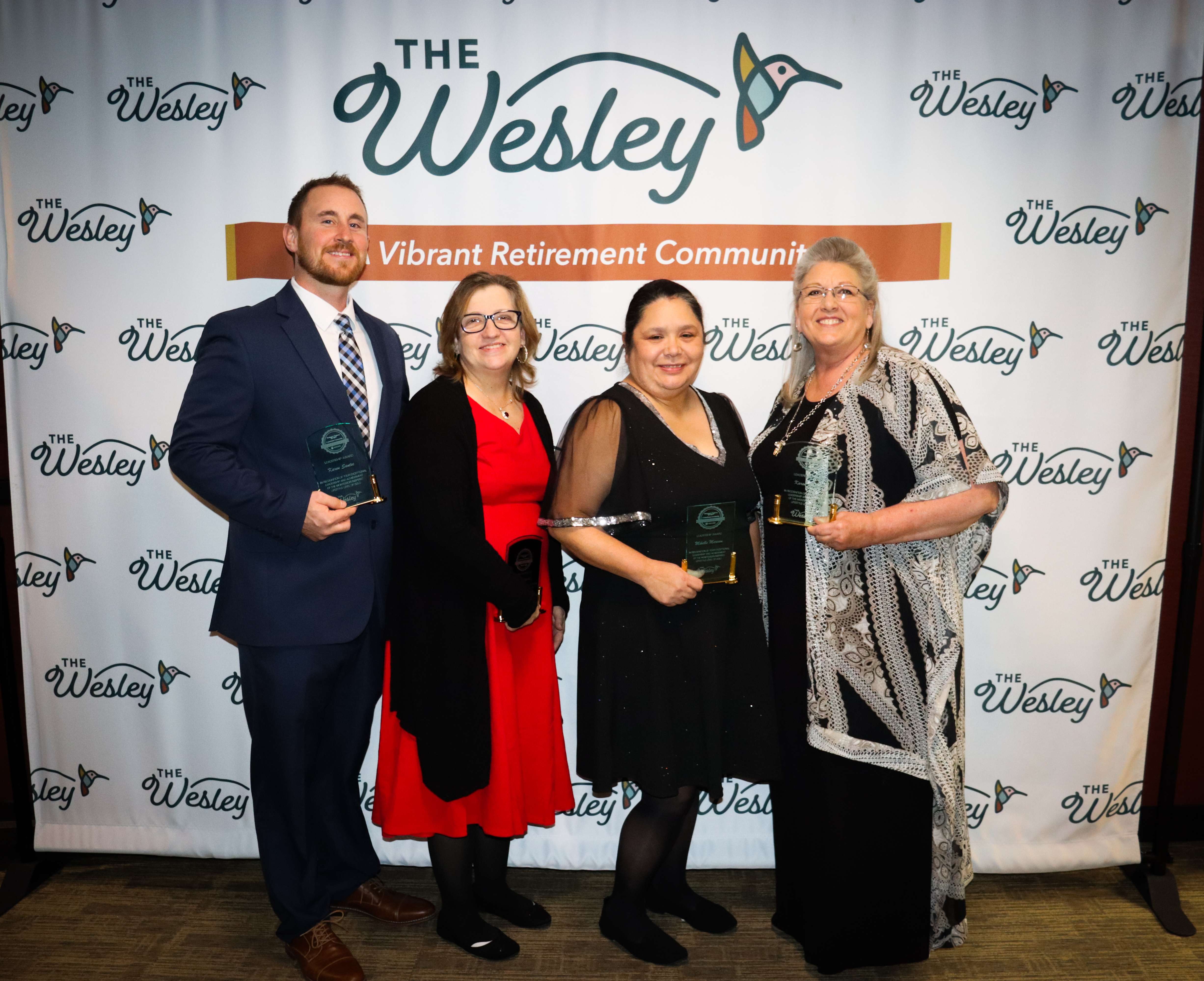 Aaron Dinkel, Christina Adsit, Mikelle Marcum, and Karen Santee (L to R - Photo courtesy The Wesley)