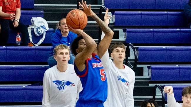 Anthony Alston and the Blue Dragon men's basketball team play host to Cloud County at 4 p.m. Saturday at the Sports Arena. (Sydney Holzrichter/Blue Dragon Sports Information)