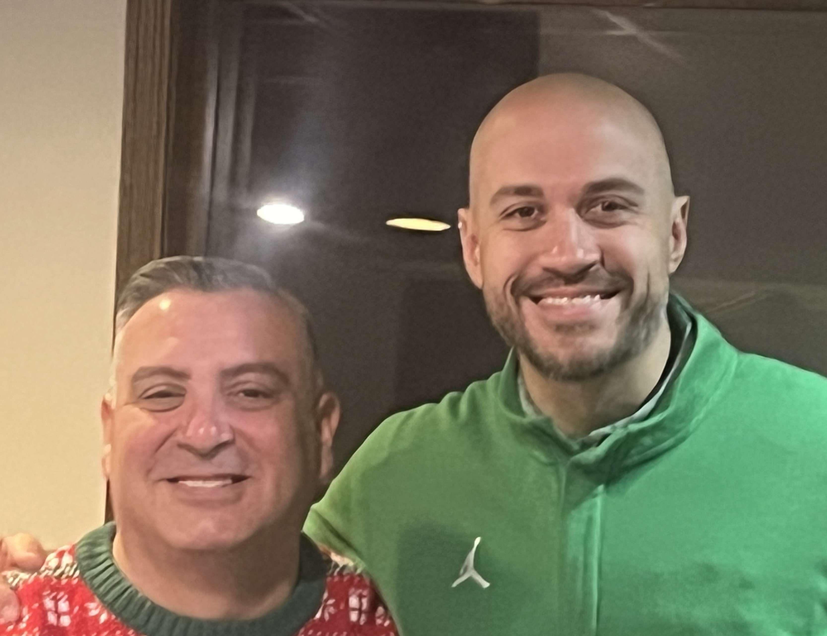 Joe Godina (L) Trinity Catholic Jr/Sr High School and John Walker (R) Superintendent Central Christian School