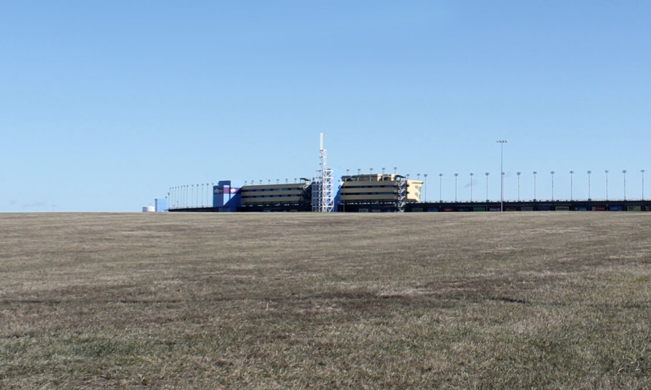 The Kansas City Chiefs could build a stadium on land near the Kansas Speedway in the Village West development of Kansas City, Kansas. (Photo by Grace Hills for Kansas Reflector)