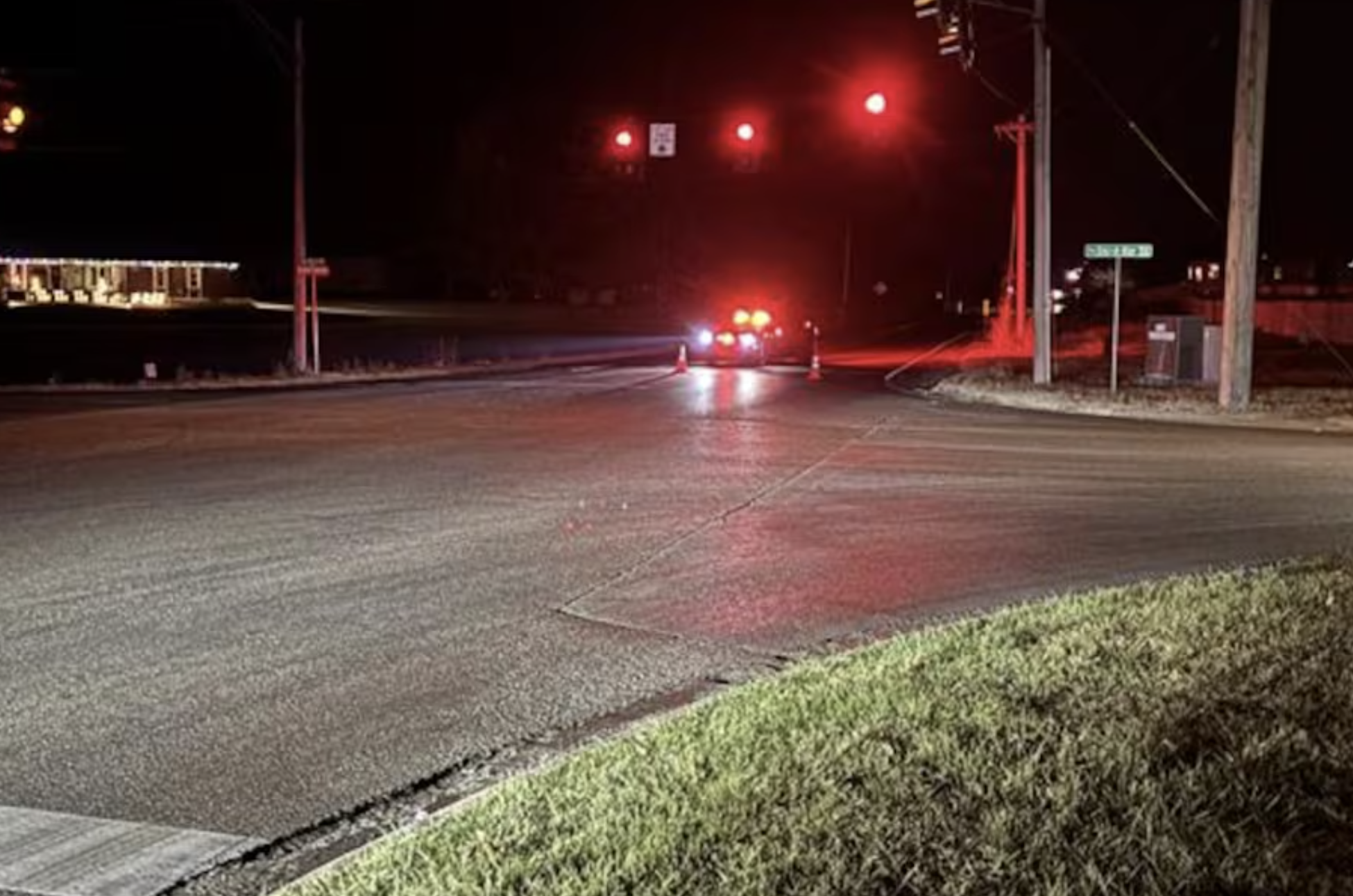 Road blocked following the pedestrian incident Dec. 17, -photo courtesy KCTV