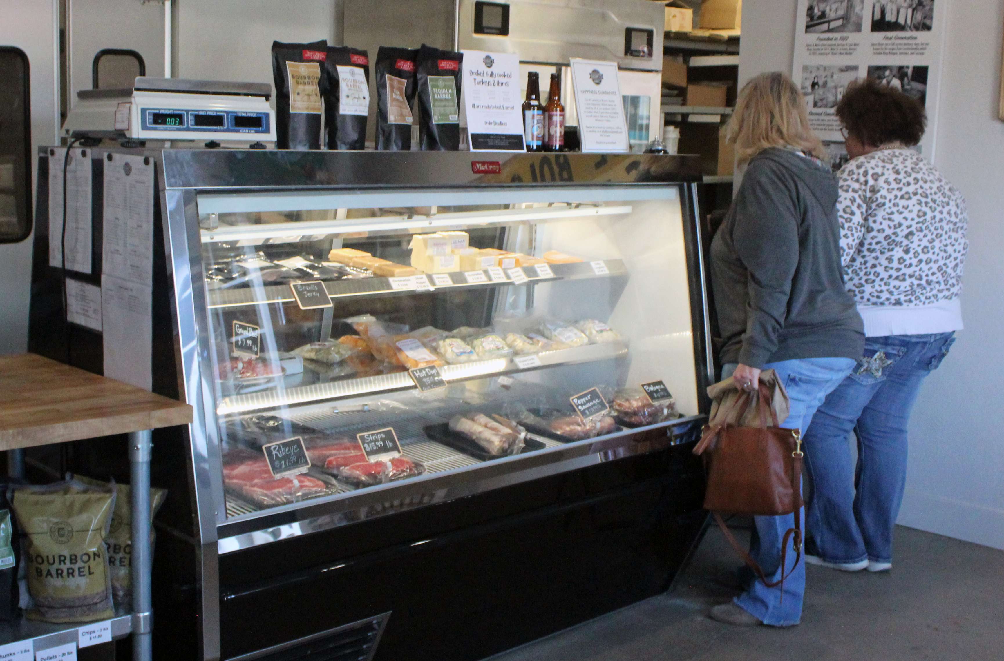 In addition to beef sticks and jerky, the markets offer fresh steaks, ground beef and Kansas-sourced cheeses. Photo by Cristina Janney/Hays Post