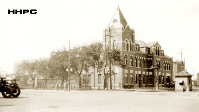 Missouri-Pacific Railway Station Depot - S.W. Corner of Ave. C &amp; Main - c. 1918 (Built 1900 for $25,000). Courtesy of the Conard-Harmon Collection.