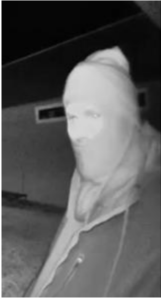 Image of suspect connected to three burglaries. Surveillance footage by Salina Police Department