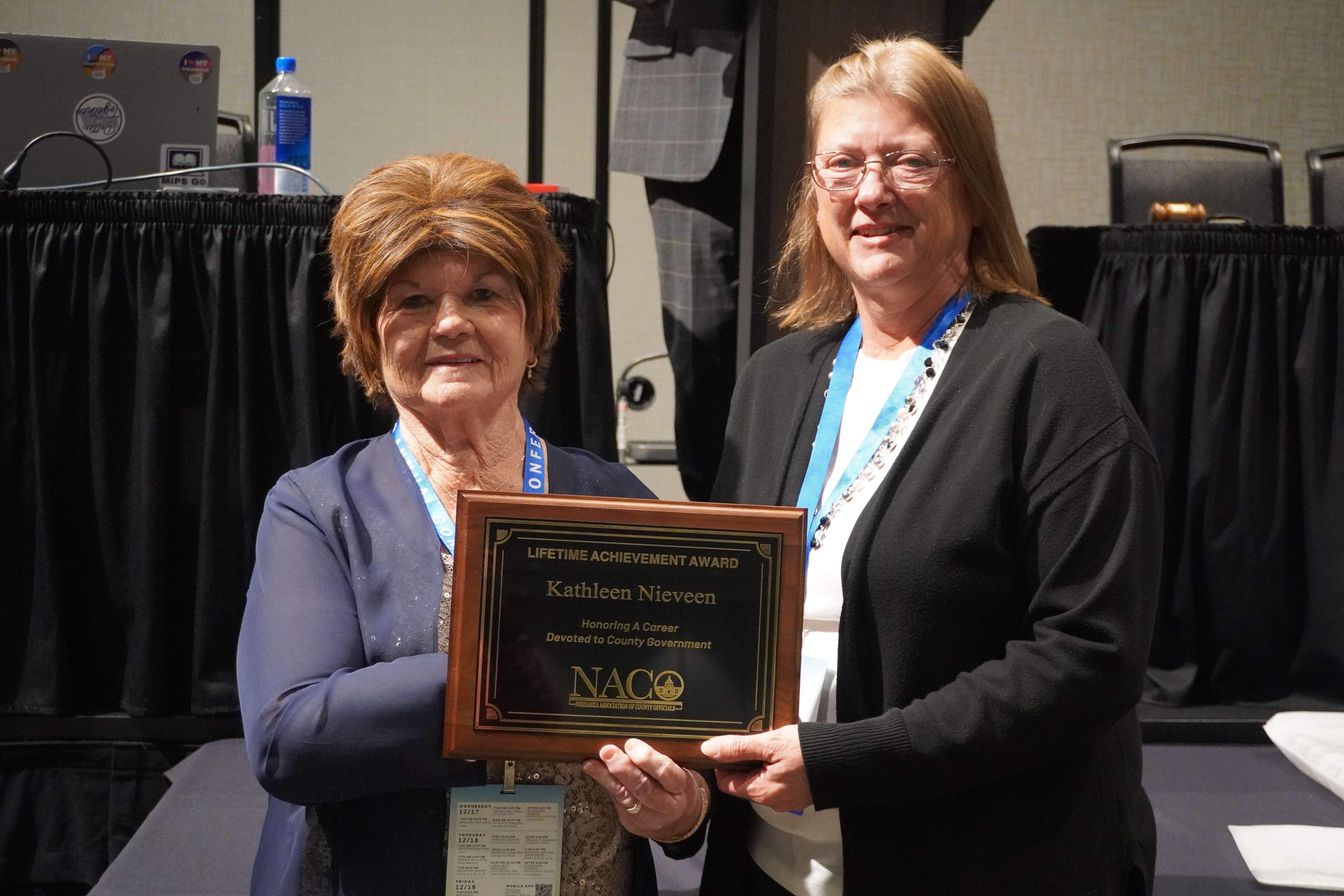 Lifetime Achievement Award: Kathleen Nieveen, Johnson County Clerk
