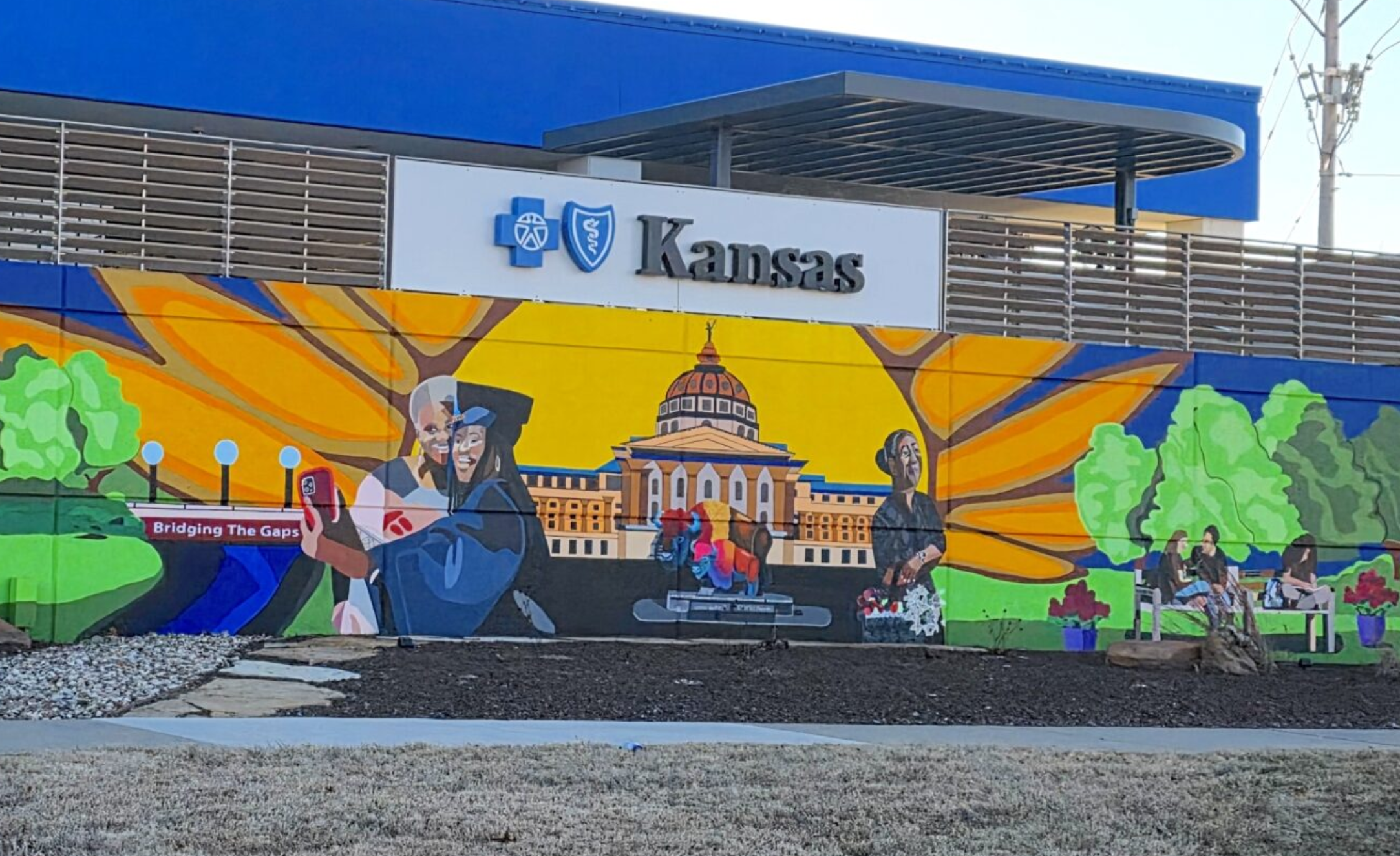  Blue Cross and Blue Shield of Kansas, which is headquartered in Topeka, reached a contract with the University of Kansas St. Francis campus so the health system will be in network for patients. (Photo by Morgan Chilson/Kansas Reflector)