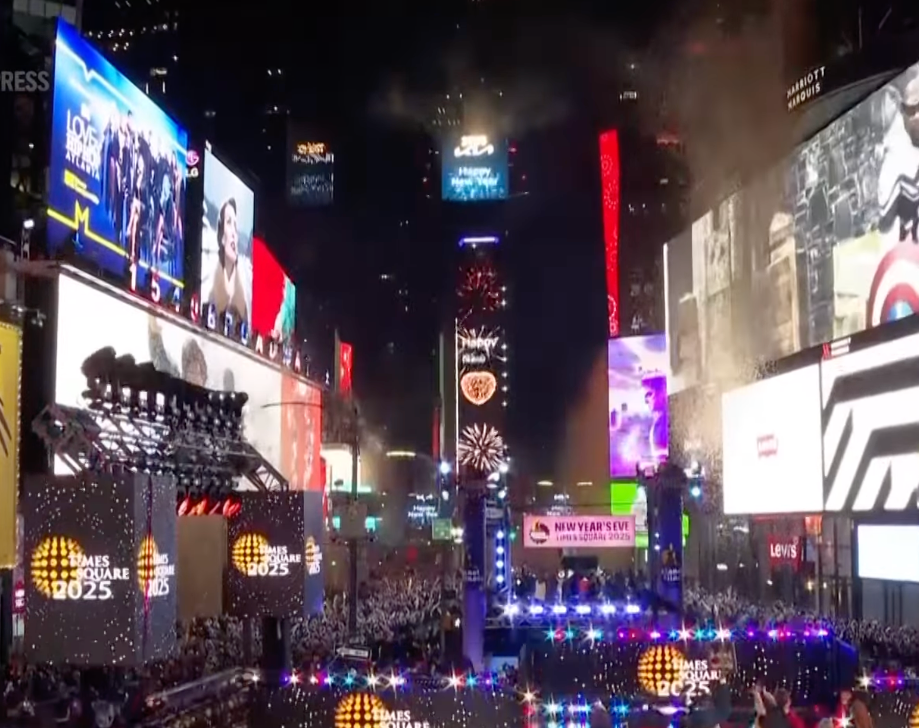 Times Square image from Associated Press video