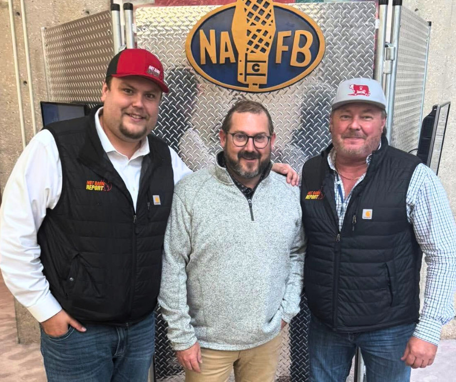 Derek Beck and Parker James become 50/50 partners in Your Ag Network. The company was bought from Monte James and the deal finalized on December 30, 2025. (Left to Right: Parker James, Derek Beck, Monte James | Photo Derek Beck)