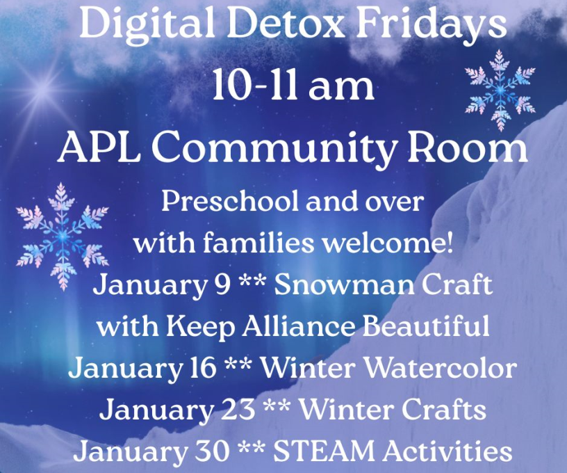 Digital Detox (courtesy Alliance Public Library)