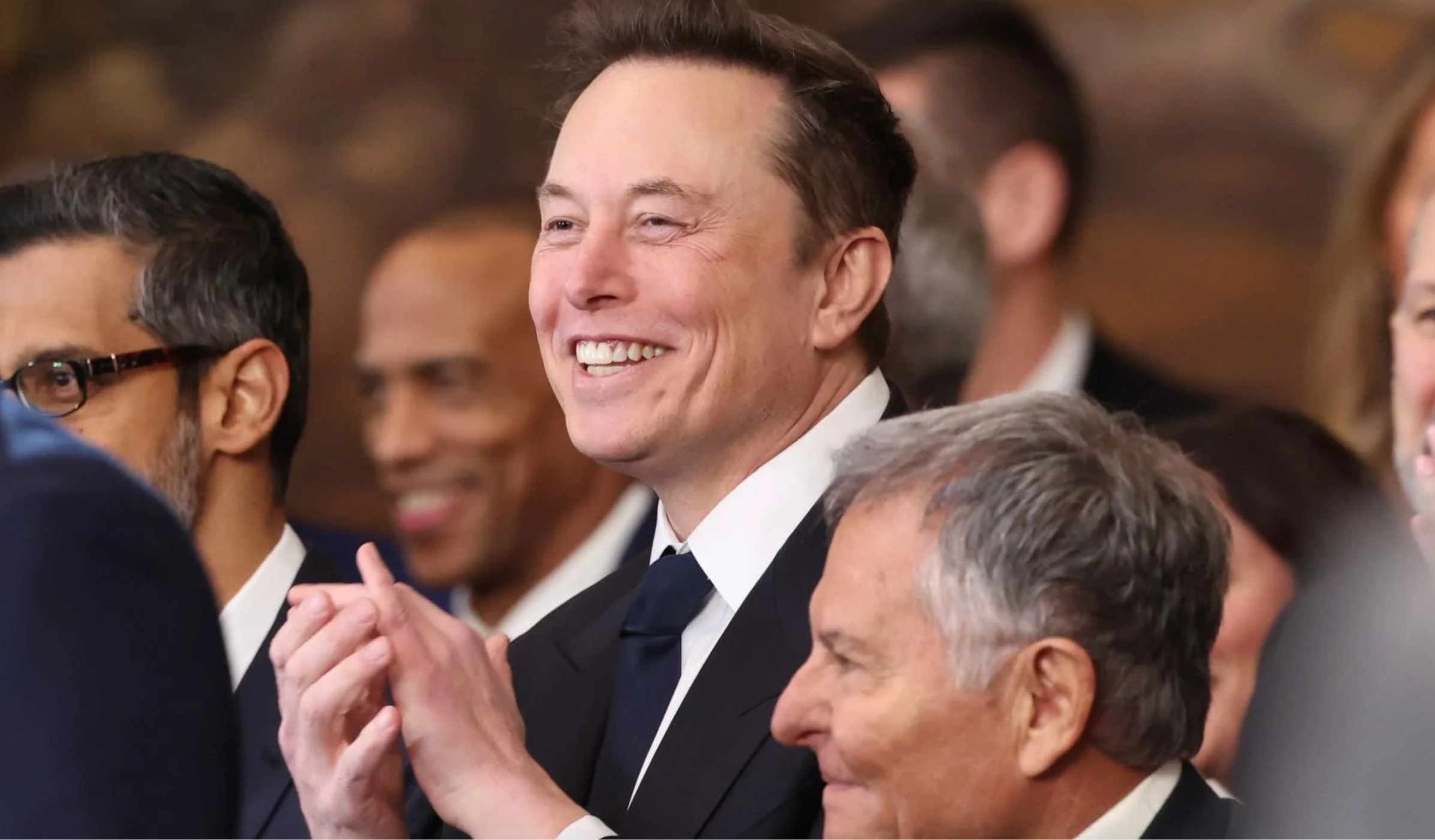 File photo Elon Musk is on the trip to China (Kevin Lamarque/Pool Photo via AP)