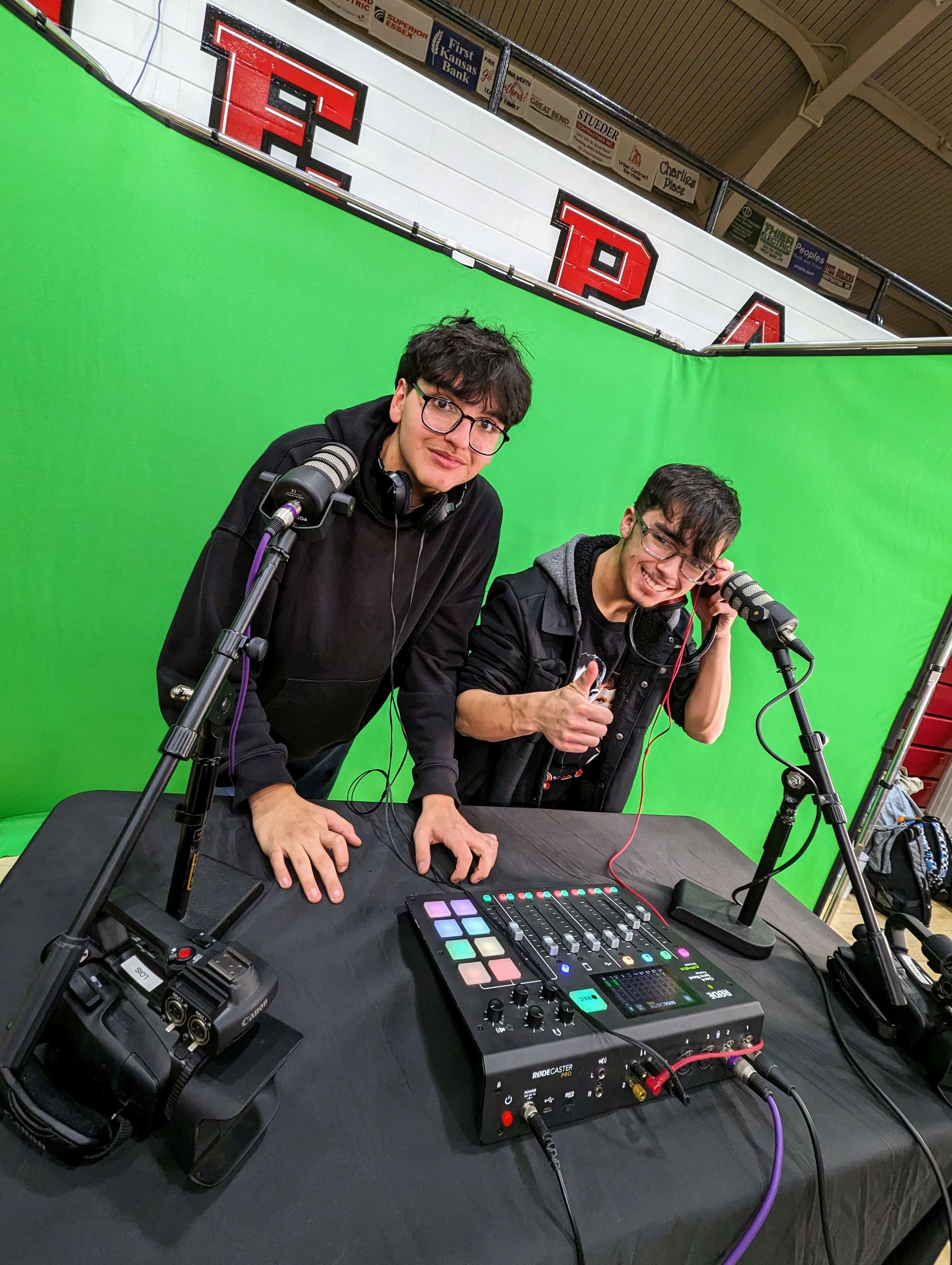 GBHS Media Design &amp; Communications students share information with 8th-grade students at the Career &amp; Technical Education Fair in January. The event was an opportunity to introduce 8th-grade students to the 11 career pathways available at GBHS before enrollment. Course offerings in this pathway include audio/video production, photography, graphic design, journalism, and more.