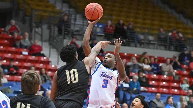 Khalil Arnold and the Blue Dragon men's basketball team takes on Cloud County at 4 p.m. Saturday in the Sports Arena.