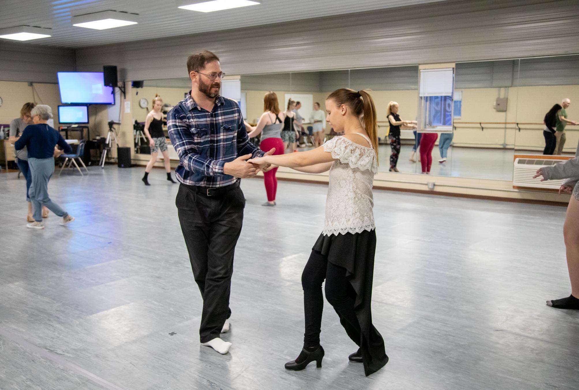 Barton Dance Theatre students and workshop attendees dance at a previous “Dancing with the Cougars” workshop.
