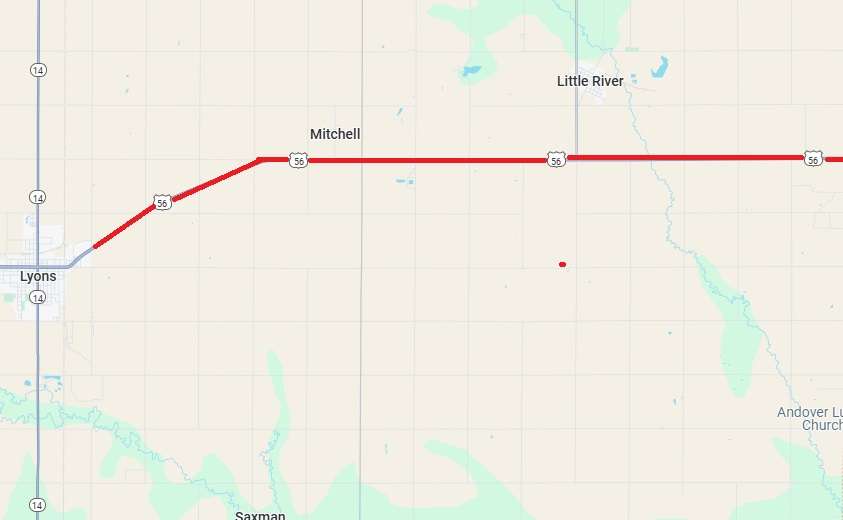 The crack seal areas are marked in red.