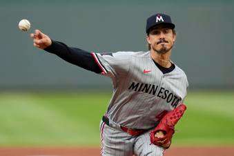 &nbsp;Minnesota Twins starting pitcher Joe Ryan throws during the first inning of a baseball game against the Kansas City Royals, Wednesday, April 9, 2025, in Kansas City, Mo. (AP Photo/Charlie Riedel)